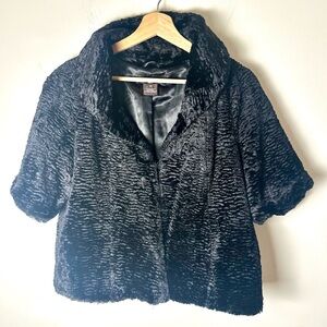 LUII Women’s Black Faux Fur Jacket Size Medium
